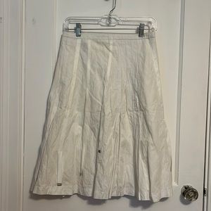 Elegant White Midi Skirt